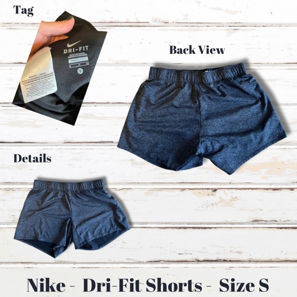 Nike Womens Athletic Running Shorts Dri-Fit Black drawstring size Small - Picture 2 of 6